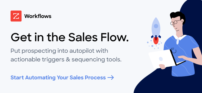 Workflows promo - get in the sales flow